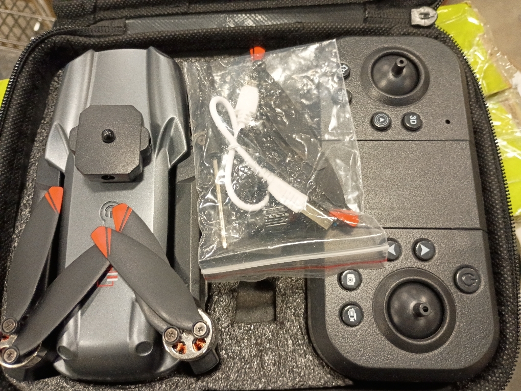 Drfeify Multifunction Foldable Drone with 8K Dual Camera LED Lights, 6 Channel Gyroscope Control, Obstacle Avoidance, Brushless Motor, for Adults Kids Beginners (Dual Battery