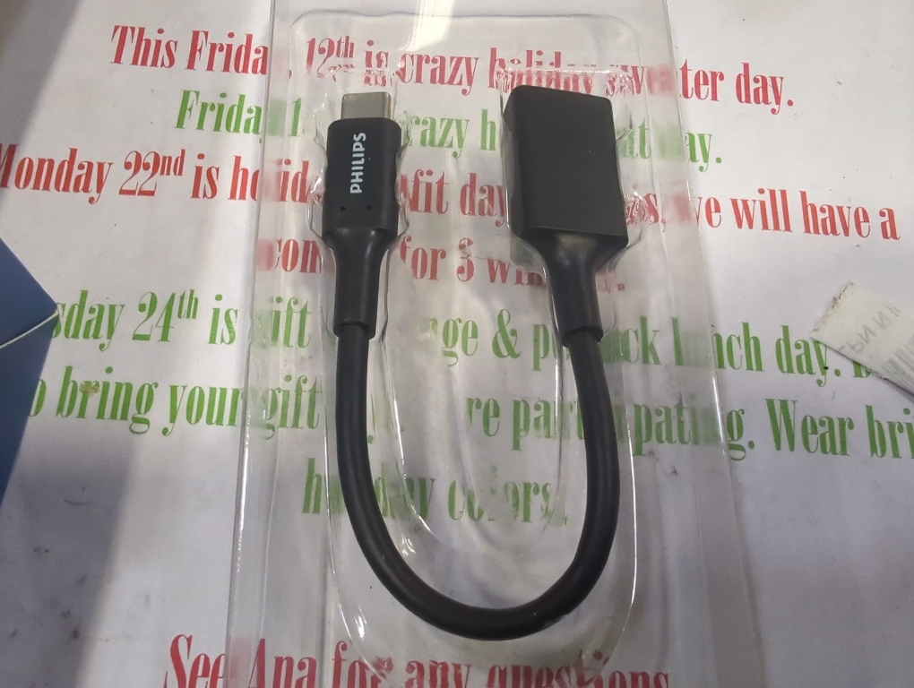 Philips 6 USB-C to USB 3.1 Female Adapter Black