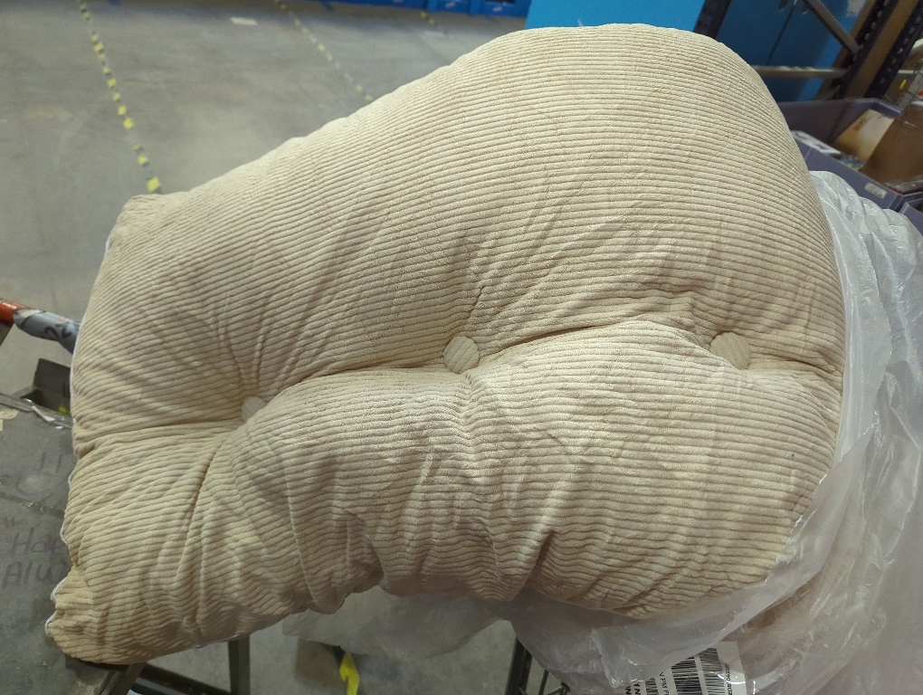 Sasttie Headboard Pillow Twin/Twin XL, Wedge Pillow Headboard for Dorm, Triangular Daybed Backrest Cushion for Sitting or Reading in Bed, with Removable Washable Cover, Beige