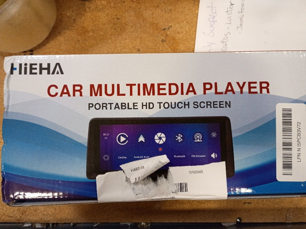 Wireless CarPlay Android Auto Car Screen, 7 Inch HD Bluetooth AirPlay Touch Screen Protable Car Stereo Naivgation Music Video Player Mirrorring, Siri, AUX, Voice Assistant