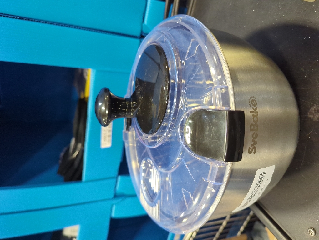 Stainless Steel Salad Spinner, 4.8 Qt Vegetable Washer, BPA-Free Lettuce Dryer with Crank Design, Dishwasher Safe, Non-Slip Base - Transparent Lid