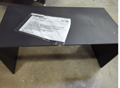 Tenza Black Metal Table 2'x1'