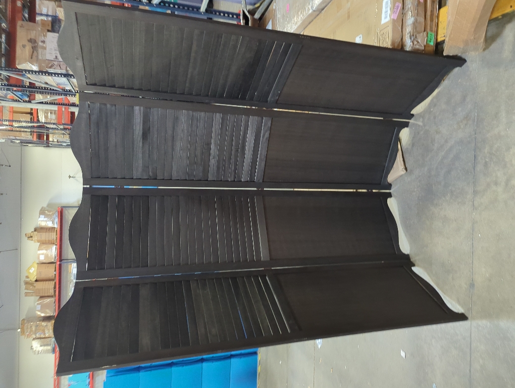 Black 4 Door Room Divider