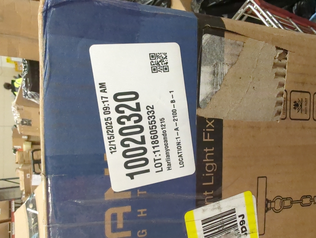 VIANIS Dusk to Dawn Large Outdoor Pendant Light Fixture, Black Modern Outdoor Hanging Porch Light, Anti-Rust Waterproof Exterior Chandelier for Porch with Adjustable Chains, Exterior Pendant Light