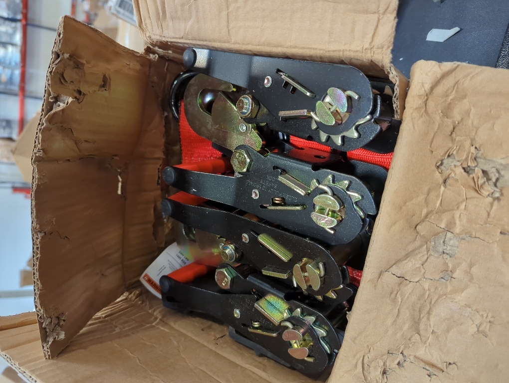 Silscvtt Pro Series Orange Lasso Style Car Tie Down with Snap Hooks 2 Inch x 96 Inch 4 PCS 3,300 lbs Safe Working Load