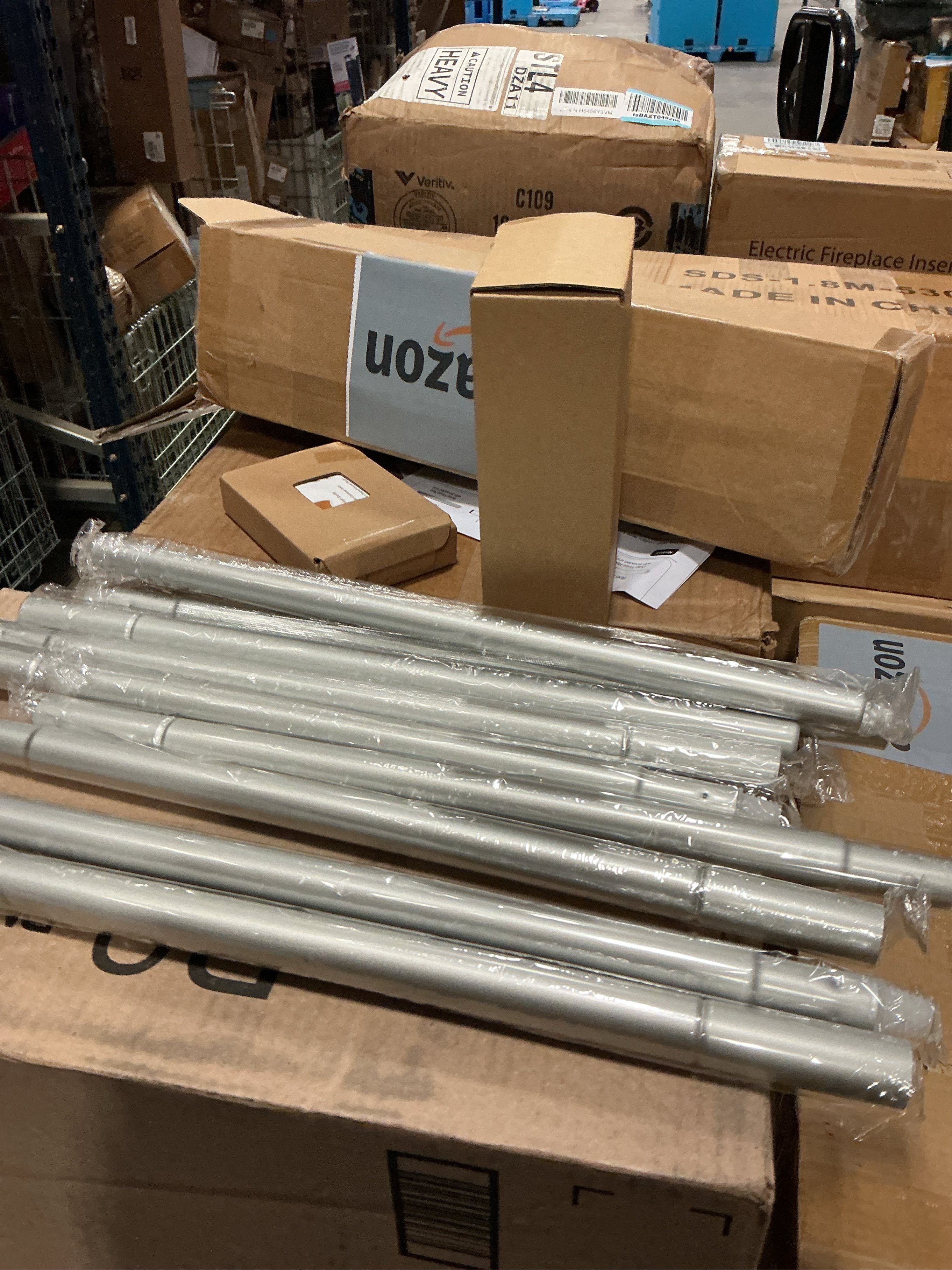 7/8 inch Curtain Rods for Windows 66 to 120 Inch, USFOOK Telescoping Splicing Drapery Rods, Decoration for Home with Silver Decorative Translucent Finials