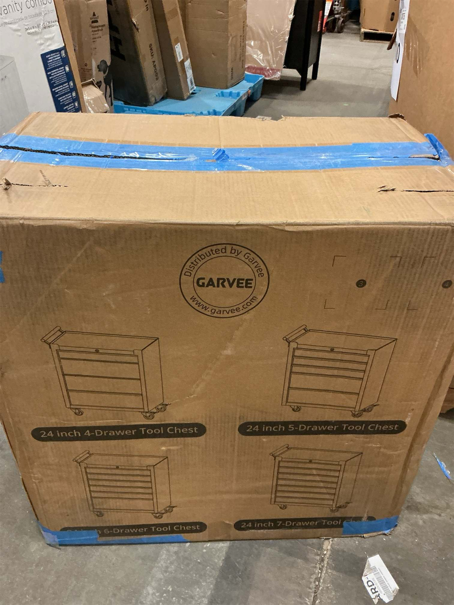 GarveeHome 5-Drawer Tool Chest, Rolling Tool Box with Wheels and Lock System, Portable Storage Rolling Tool Chest for Warehouse, Workshop & Repair Shop, Black