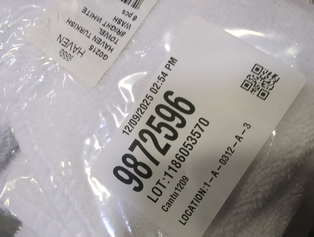 Haven Turkish Wash Cloth Bright White 6pc