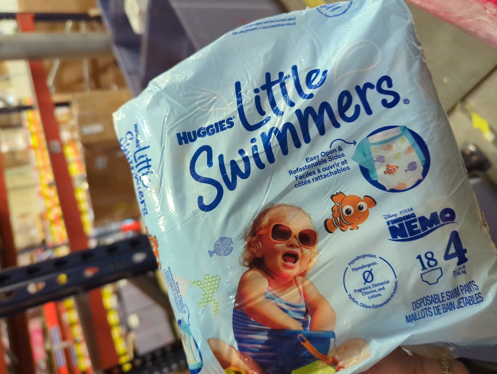 Size 4 - M - 18ct Huggies Little Swimmers Baby Swim Disposable Diapers
