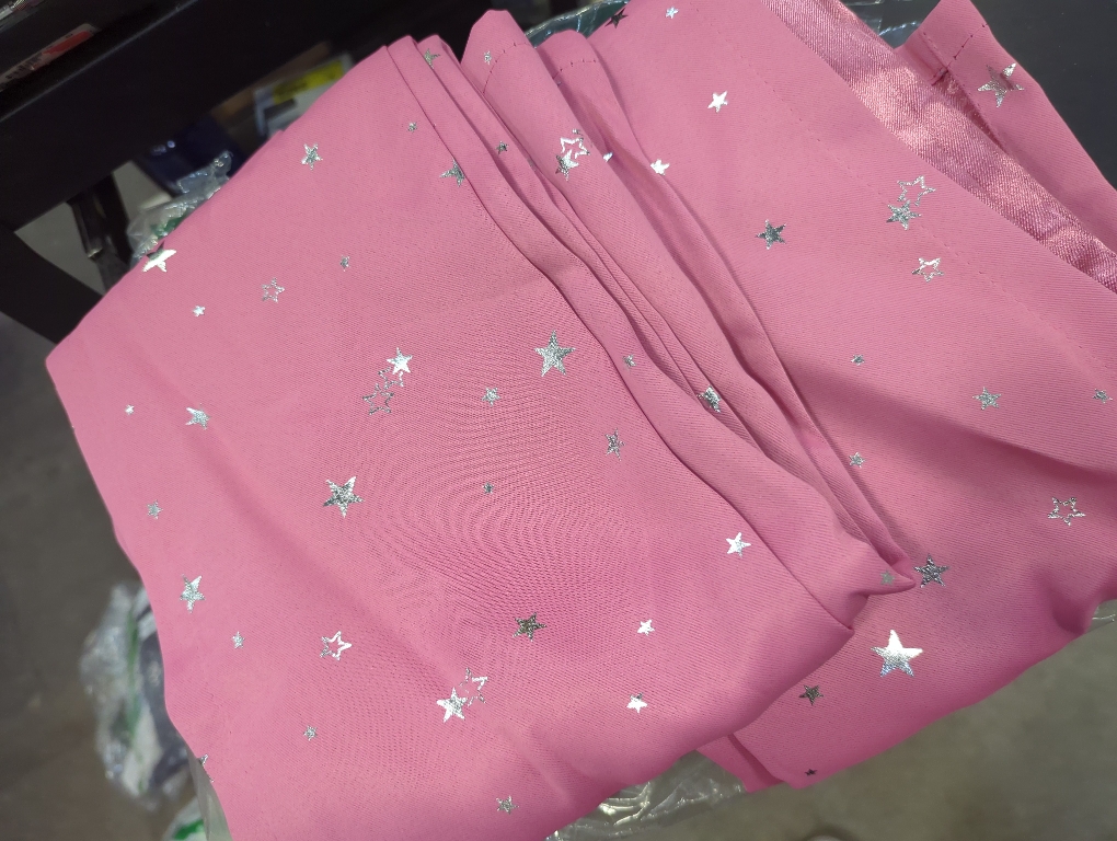 BGment Pink Blackout Curtains for Girls Bedroom, Sparkling Star Curtains Thermal Insulated Grommet Window Drapes for Dreamy Cute Princess Style Room Decor, Set of 2 Panels, 42 x 63 Inch