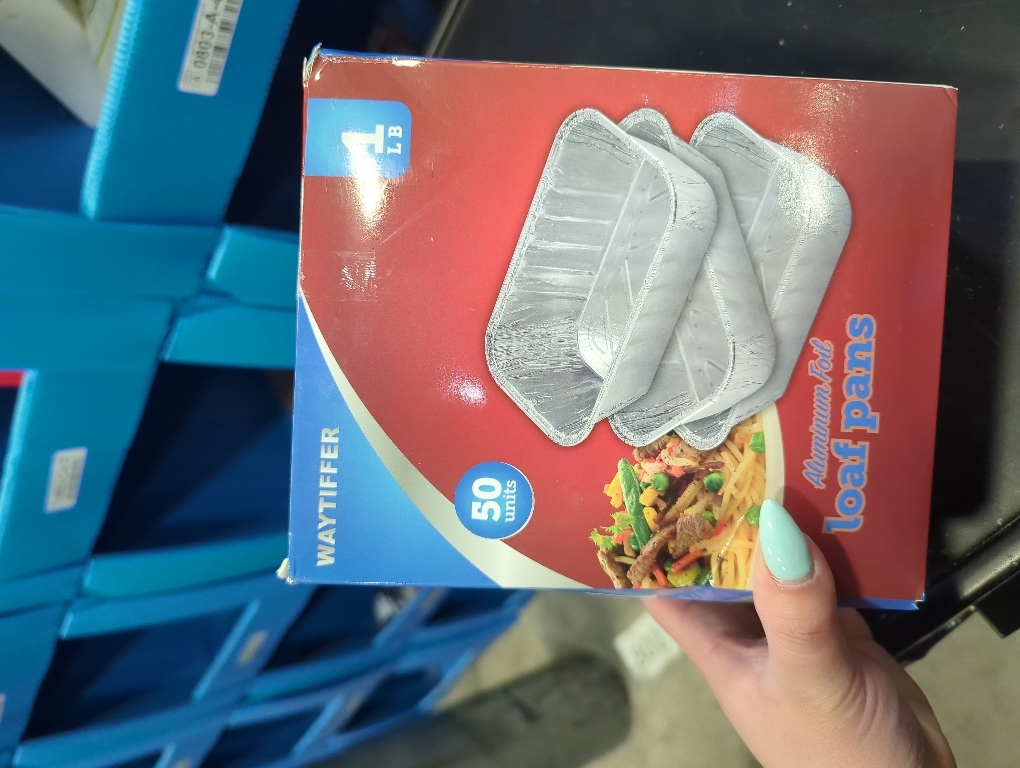 Aluminum Pans with Lids (50-Pack, 8.5×6) 1LB Capacity Foil Food Containers with Lids - 50 Pans and 50 Cardboard Covers - Disposable Tin Foil Pans - for Baking, Meal Prep and Freezer, Takeout