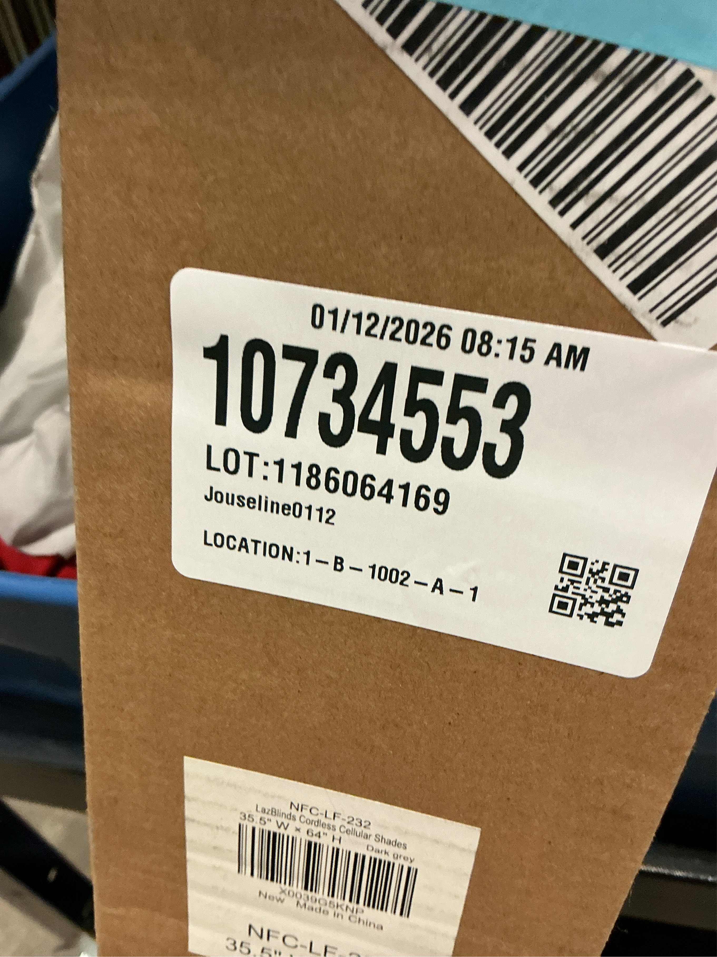 LazBlinds Cordless Cellular Shades, No Tools No Drill Light Filtering Honeycomb Shades Pleated Blinds for Windows, 35 1/2'' W x 64'' H, Dark Grey