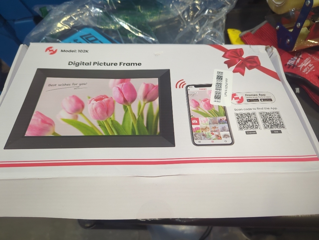 32GB FRAMEO 10.1 Inch Smart WiFi Digital Photo Frame 1280x800 IPS LCD Touch Screen, Auto-Rotate Portrait and Landscape, Built in 32GB Memory, Share Moments Instantly via Frameo App from Anywhere