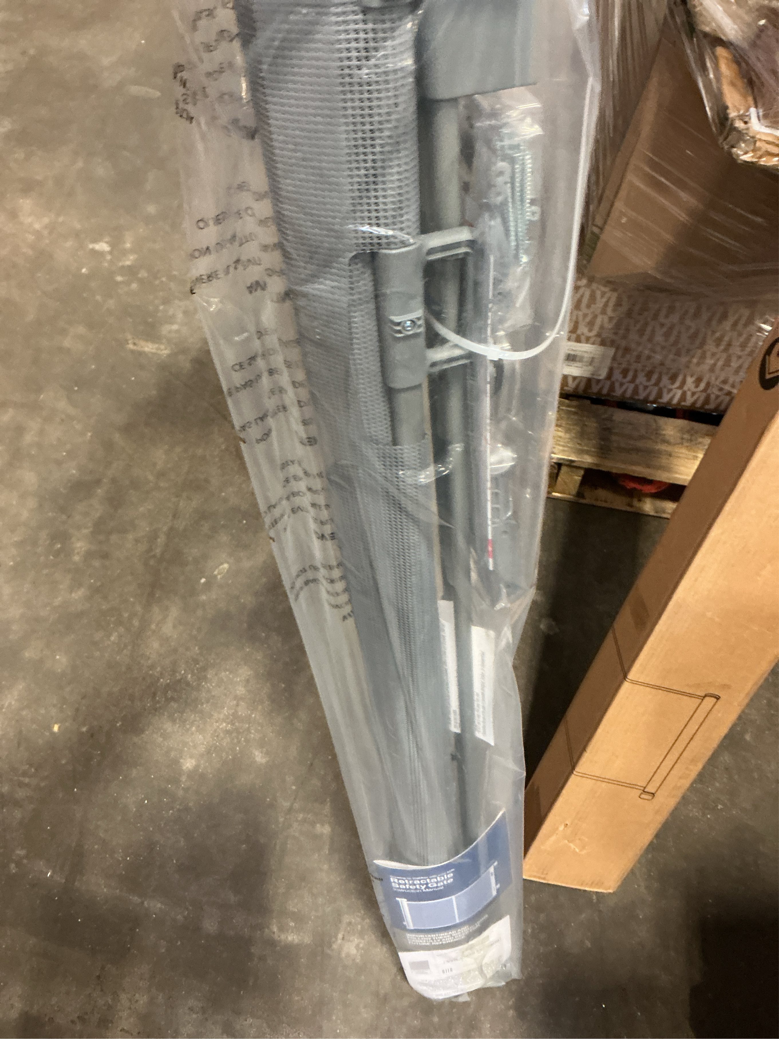 47” Extra Tall Retractable Baby Gate, Reinforced Mesh Dog Gate Extends to 59 Wide, Baby Gate for Stairs, Doorways, Hallways, Indoor and Outdoor, Grey