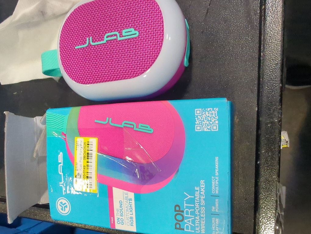 JLab Pop Party Portable Speaker - Pink