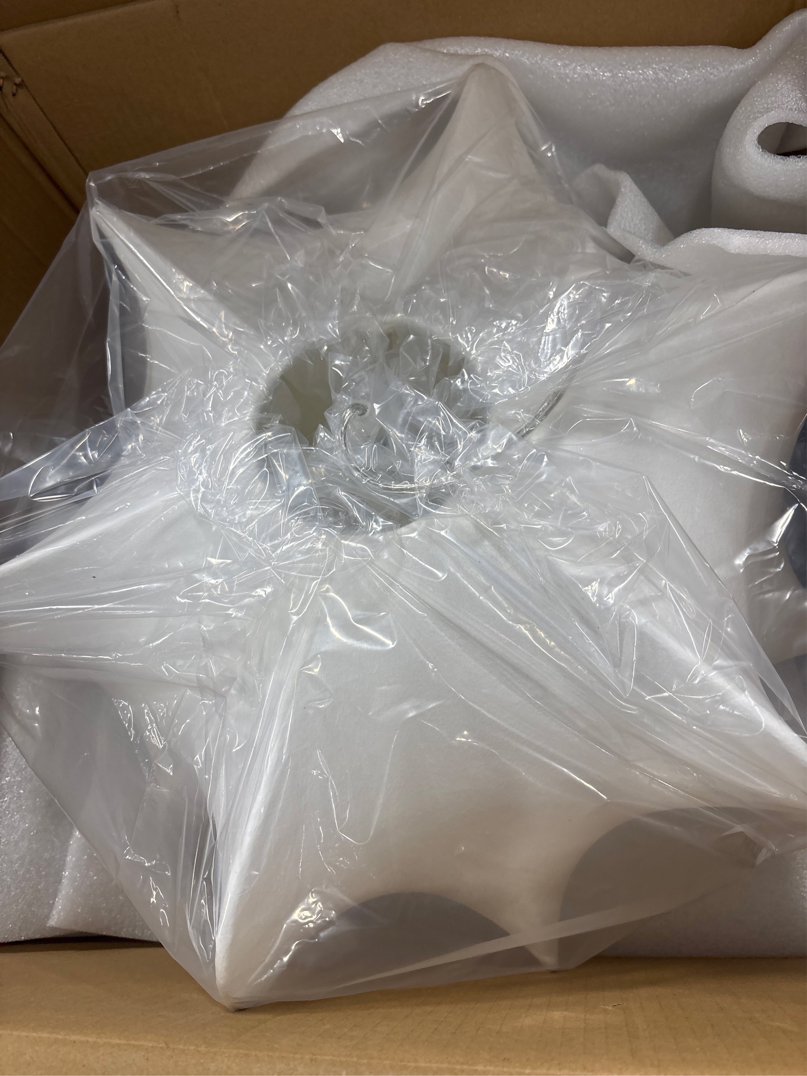 19.7in Large Silk Light Fixture, White Single Head Chandelier Lights, Midcentury Hanging Light Fixtures for Living Room Dining Room Bedroom Restaurant Office