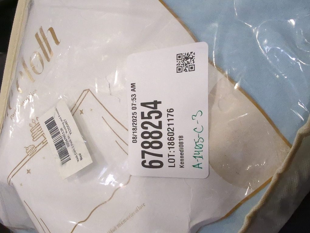 2 Pack 6 Ft Baby Blue Spandex Table Clothes for 6 Foot Rectangle Tables, 6FT Wrinkle Free Fitted Tablecloths Ruffles Design Table Cover for Party, Banquet, Wedding and Events