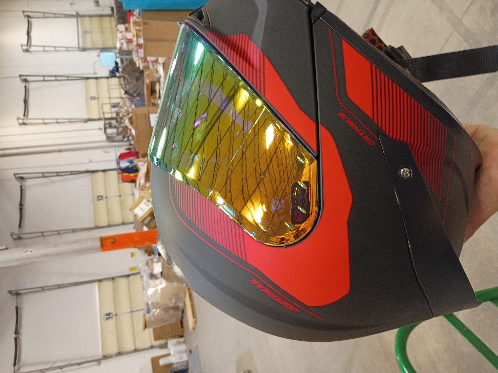 Modular LED DOT Adult Motorcycle Helmet for Street Bike (Red, XL) | 180 Degree Flip Up, Quick Release Visor Sun Shield, 3 Lighting Modes, ABS Shell, Bluetooth Ready
