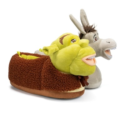Men's Donkey and Shrek slippers size 11-12