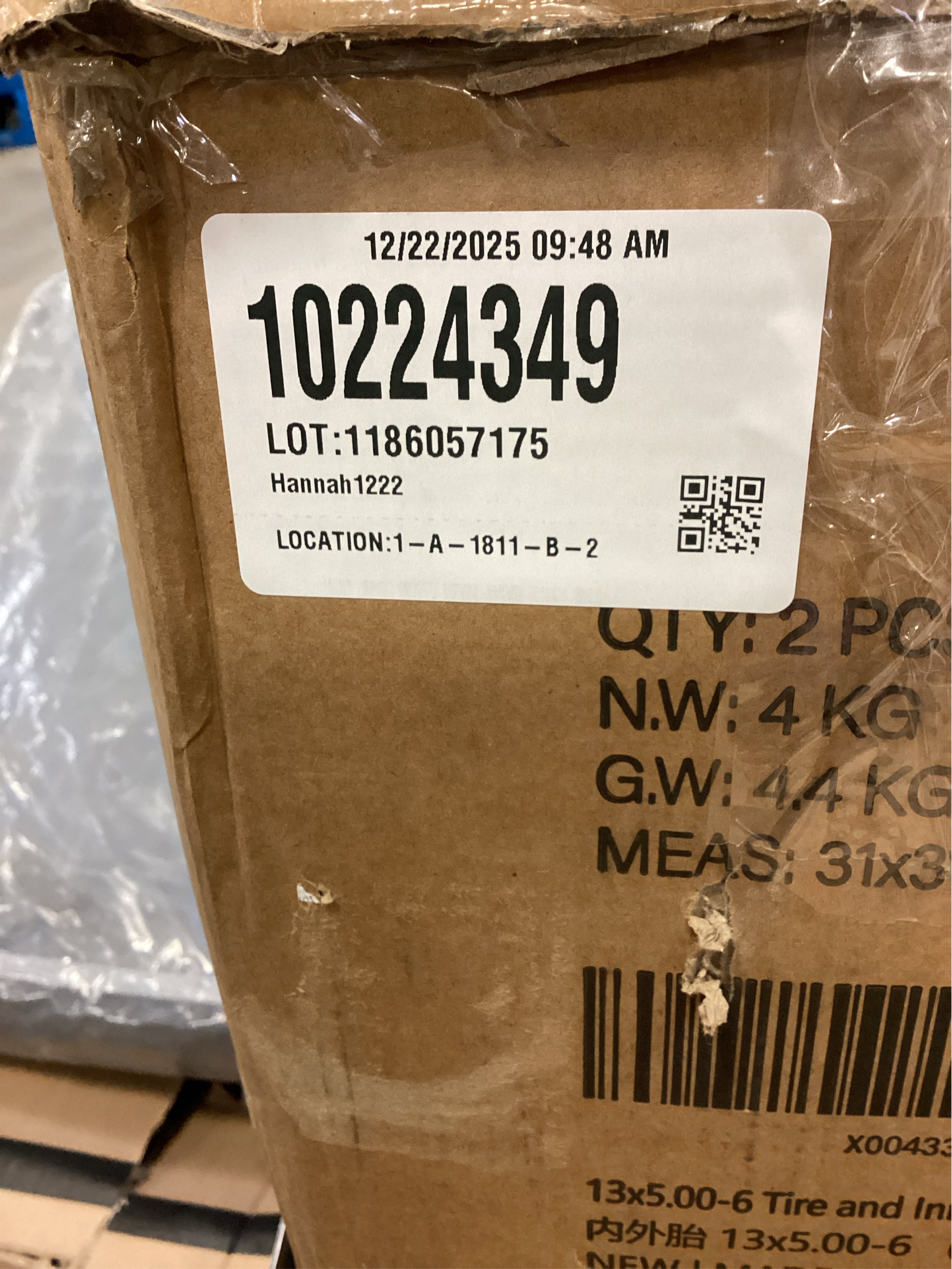 13x5.00-6 Tire and Inner Tube Set, TR-13 Straight Valve Stem, Replacement Riding Mower Front Wheel Assembly, 2 Pack