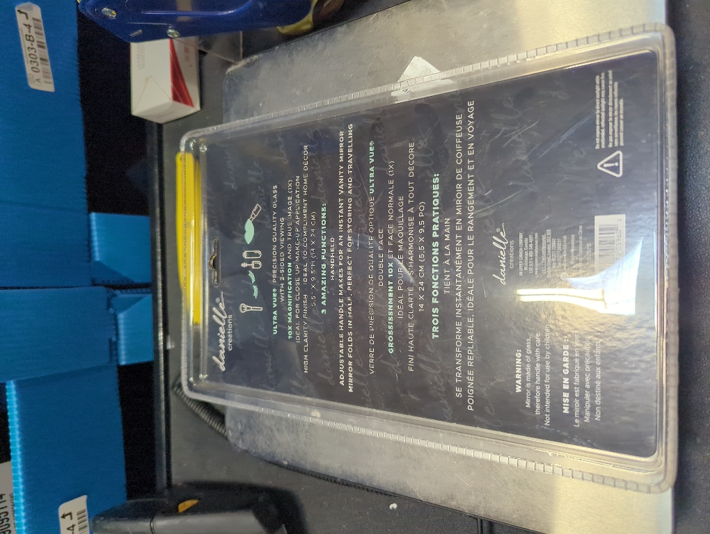 Clear 5.5x9.5 Folding Hand Held 10x Magnification Mirror