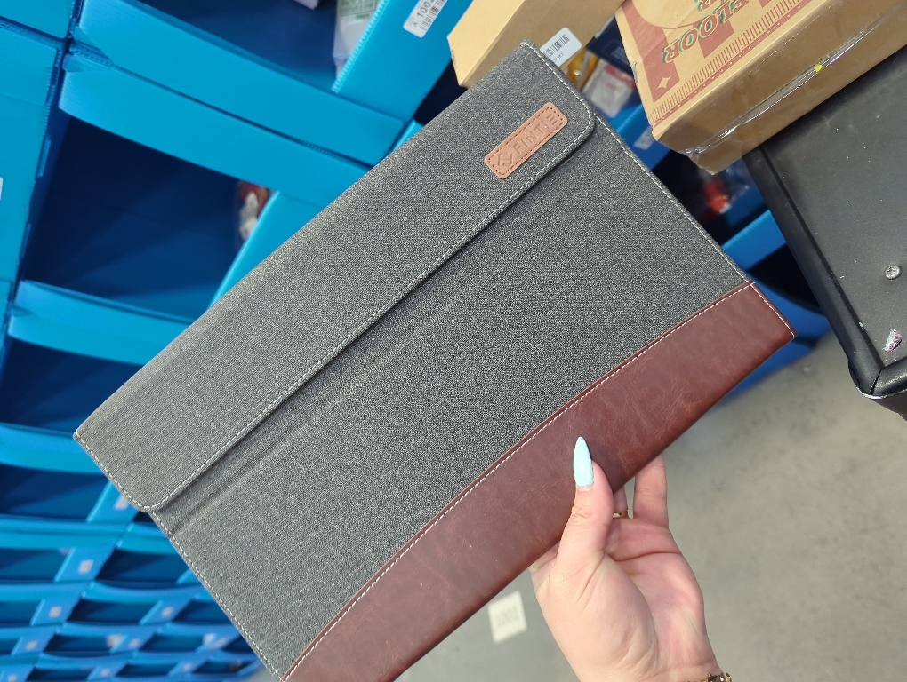 Fintie Case for 12.3 Inch Microsoft Surface Pro 7 Plus, Surface Pro 7/6/5/4/3 - Portfolio Business Cover with Pocket, Compatible with Type Cover Keyboard, Gray/Brown