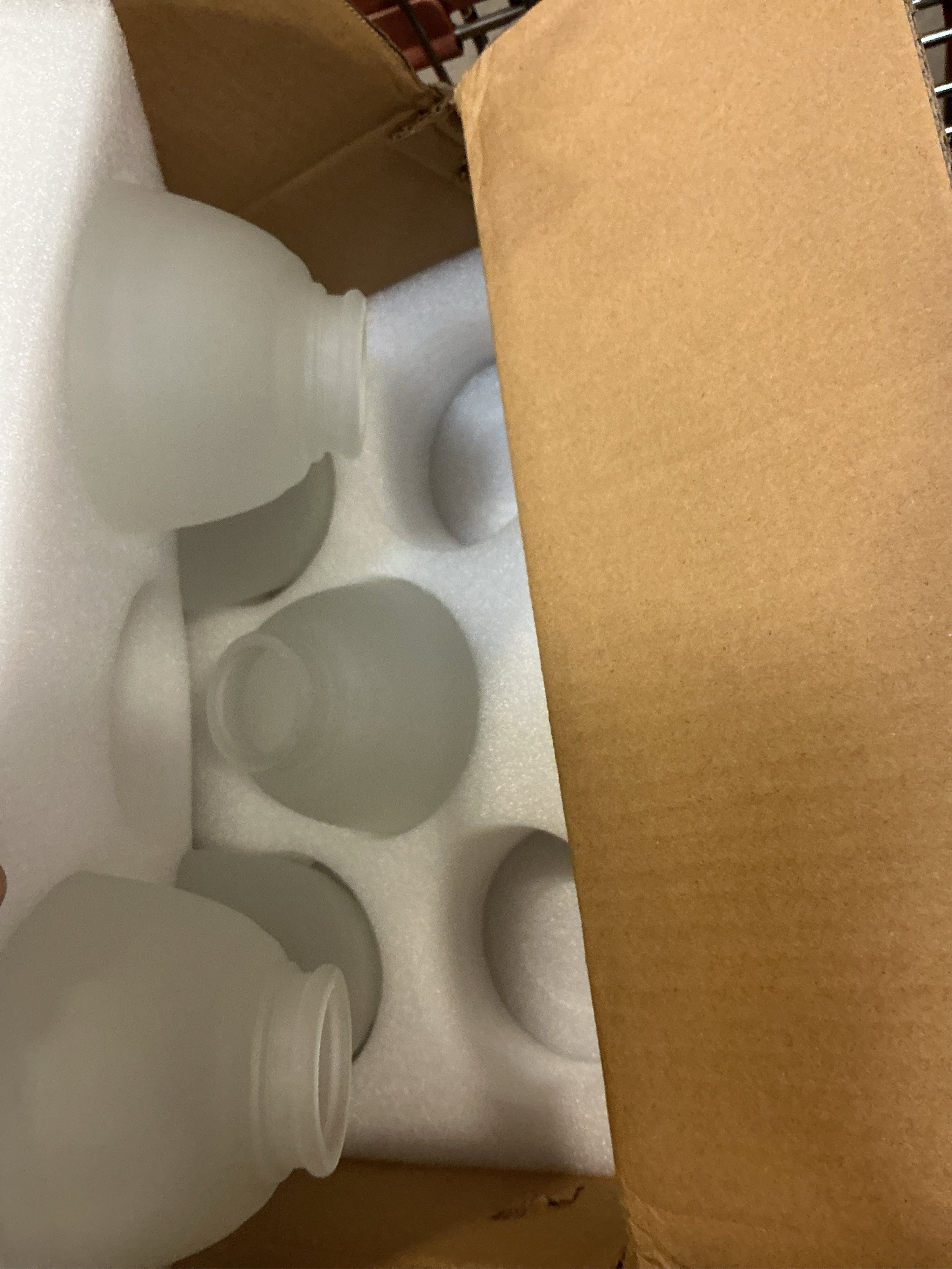 5 Pack White Frosted Glass Shade Replacements, Ceiling Fan Light Covers Glass Globes Lampshades for Chandelier, 4.92High, 4.72Diameter, 1.65 Fitter, Bell Shaped Glass Shades for Vanity