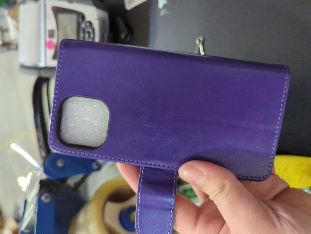 Bocasal for iPhone 11 Pro Max Wallet Case with Card Holder PU Leather Kickstand Shockproof Protective Wrist Strap Flip Cover for iPhone 11 Pro Max 6.5 inch (Purple)