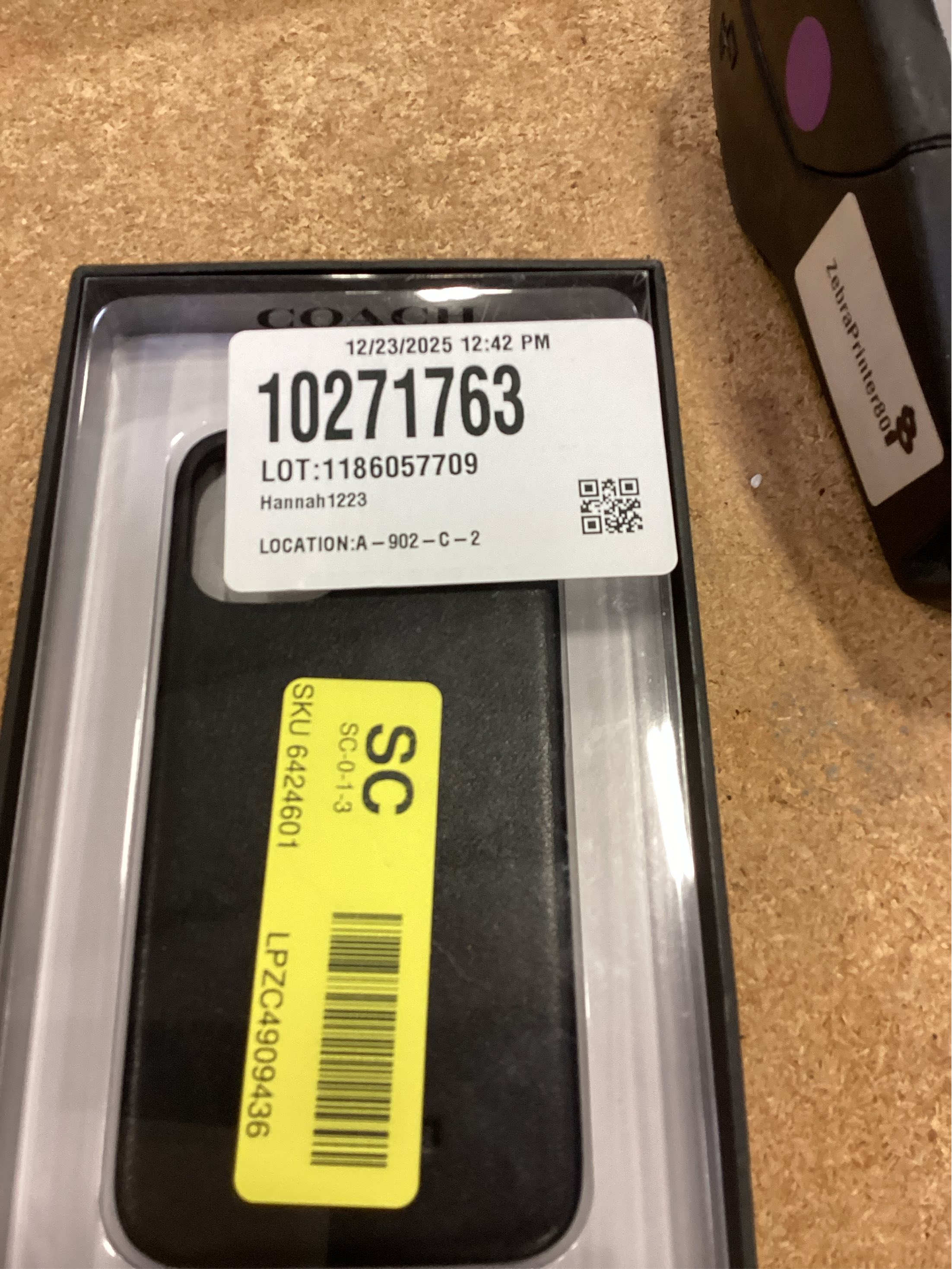 Coach Leather Slim Case for iPhone 12 mini Black