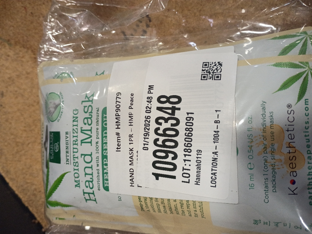 6 pack Earth Therapeutics Hemp Seed Oil Moisturizing Hand Mask relieves, replenishes and rejuvenates dry damaged hands.