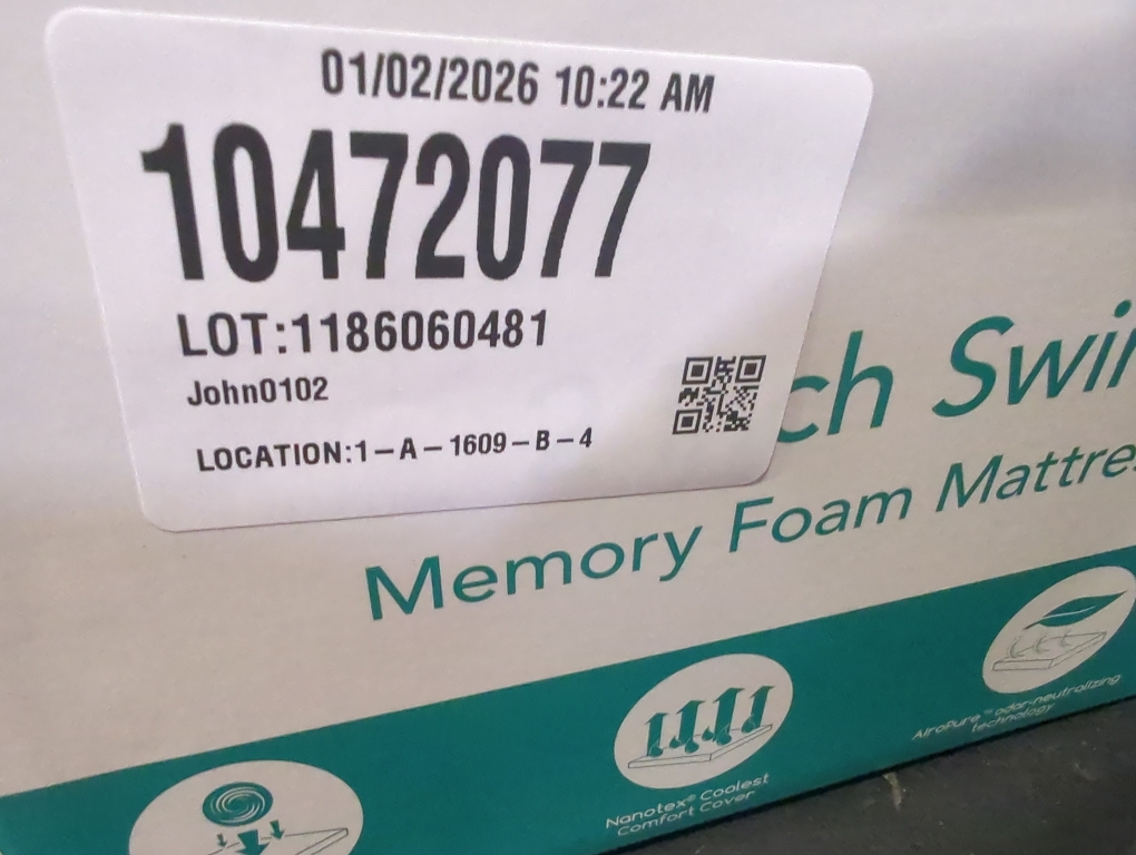 Size 75x39 Therapedic - 2 Inch Swirl Gel Memory Foam Mattress Topper TWIN 75 L x 39 W.