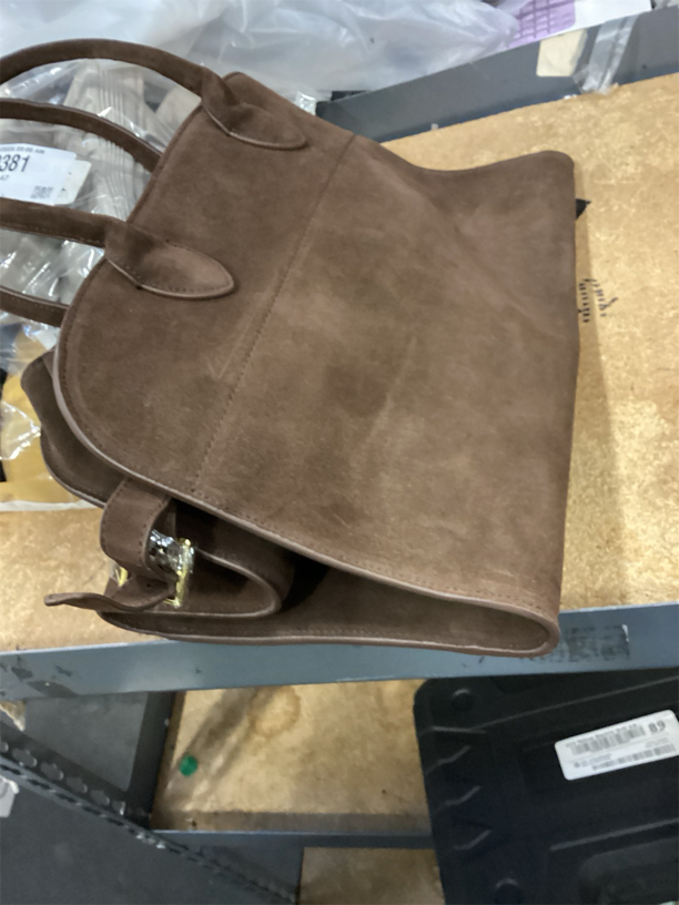 Large Suede Tote Bag For Women,Suede Retro Shoulder Bag,Crossbody Bag Faux Leather Handbag Trendy Work With shoulder strap