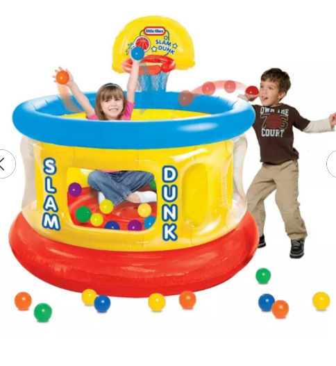 Little Tikes Slam Dunk Big Ball Pit with 20 Air-Filled Balls: For Ages 3-6, Plastic
