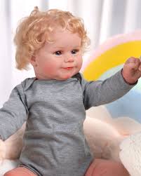 Riley - 24 Reborn Baby Dolls Curly Blonde Hair Lively ...