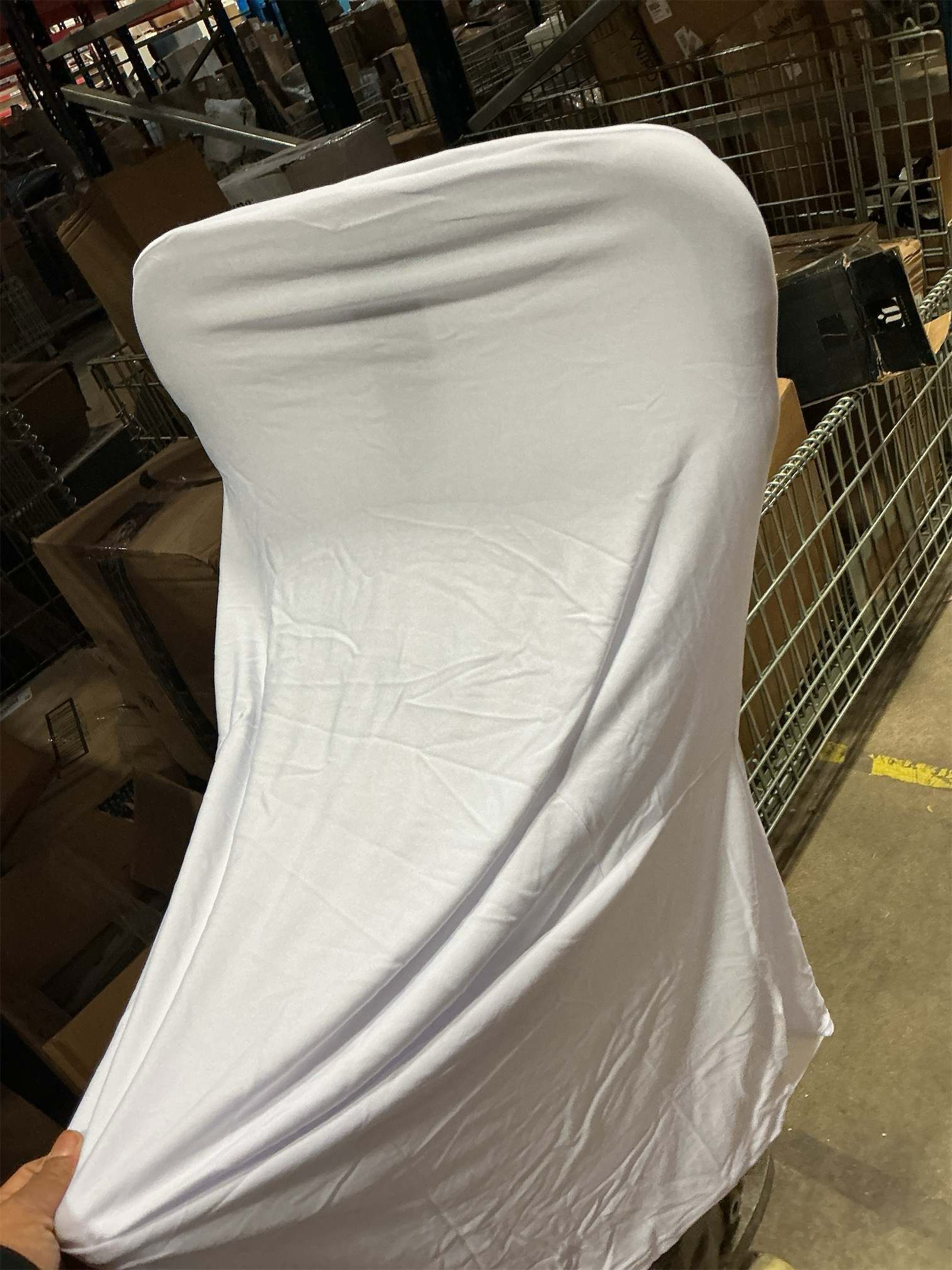 VEVOR 25 Pcs White Chair Covers Polyester Spandex Chair Cover Stretch Slipcovers for Wedding Party Dining Banquet Flat-Front Chair Covers