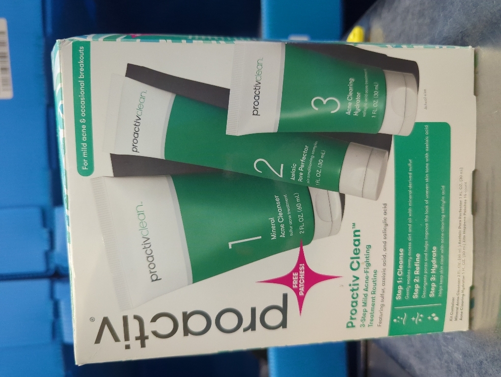 Proactiv Clean 3 Step Acne Routine w/ Pimple Patches- Sulfur Acne Treatment Cleanser, Azelaic Acid Serum, and Facial Moisturizer for Sensitive, Acne-Prone Skin- 30 Day Acne Kit with Pimple Patches