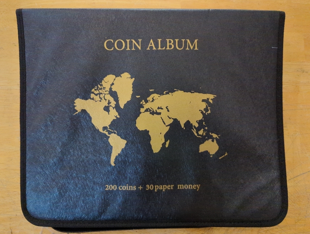 Coin Collection Book Holder Organizer, Fireproof Coin Collection Album Holder for Collectors, Coin Holder Book, 200 Pockets Coin Collecting Album & 30 Sleeves Money Storage Case