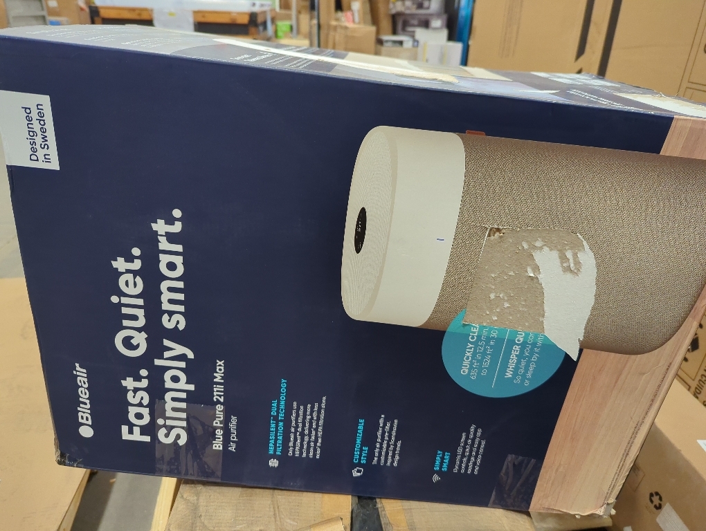 BLUEAIR Air Purifiers for Large Rooms, Cleans 3,048 Sqft In One Hour, HEPASilent Smart Air Cleaner For Home, Pets, Allergies, Virus, Dust, Mold, Smoke - Blue Pure 211i Max