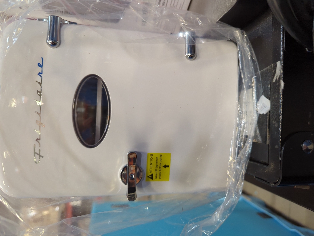 Frigidaire 6 Can/4L Mini Personal Retro Fridge Cooler EFMIS229-Moonbeam, Includes Home and 12V Car Cord, 4-liter capacity chills six 12 oz. soda cans