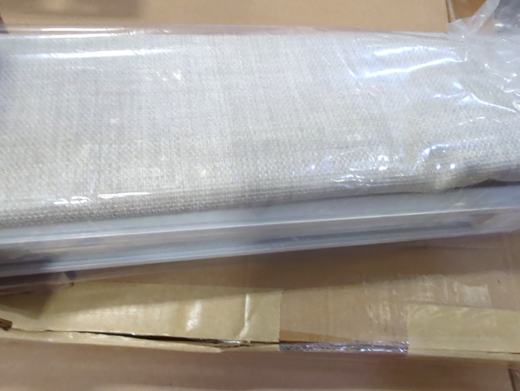 Exclusive Home Curtains Acadia 100% Blackout Roman Shade, 34x64, Natural, 1 Piece