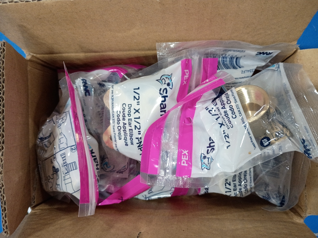 1/2 in. PEX Crimp x 1/2 in. FNPT Brass 90° Female Drop Ear Elbow ( 11 PCs)