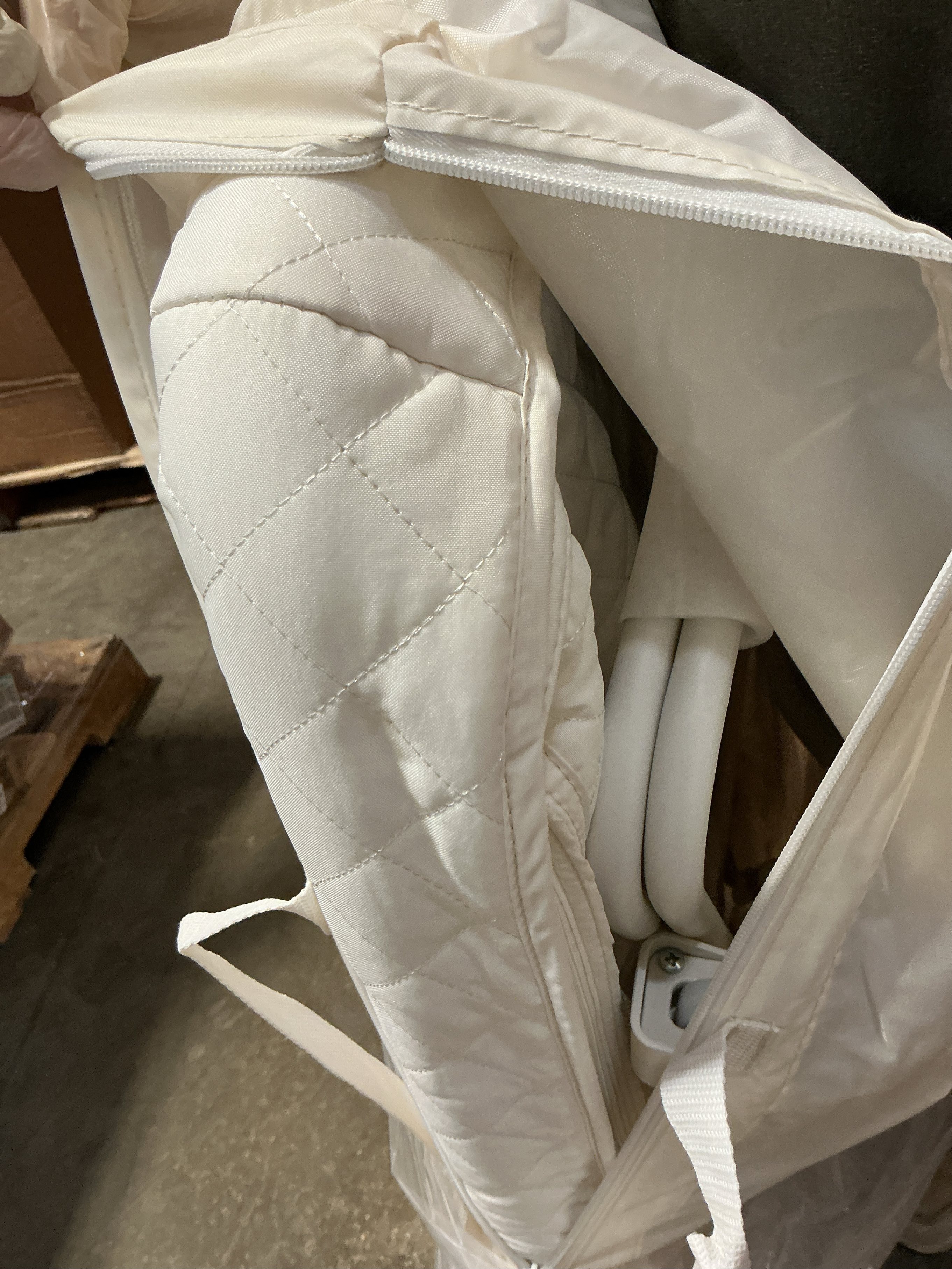 Air club  Bassinet Bedside Sleeper color Cream 23”x 3.7” x 38”, Baby Bassinet Crib for Newborn, Bedside Crib Sleeper with Wheels Breathable Mesh