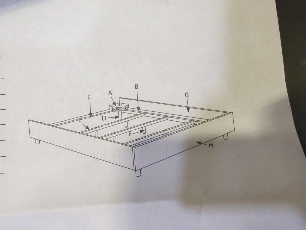 White King-CalKing Bed Frame (NO HEADBOARD)