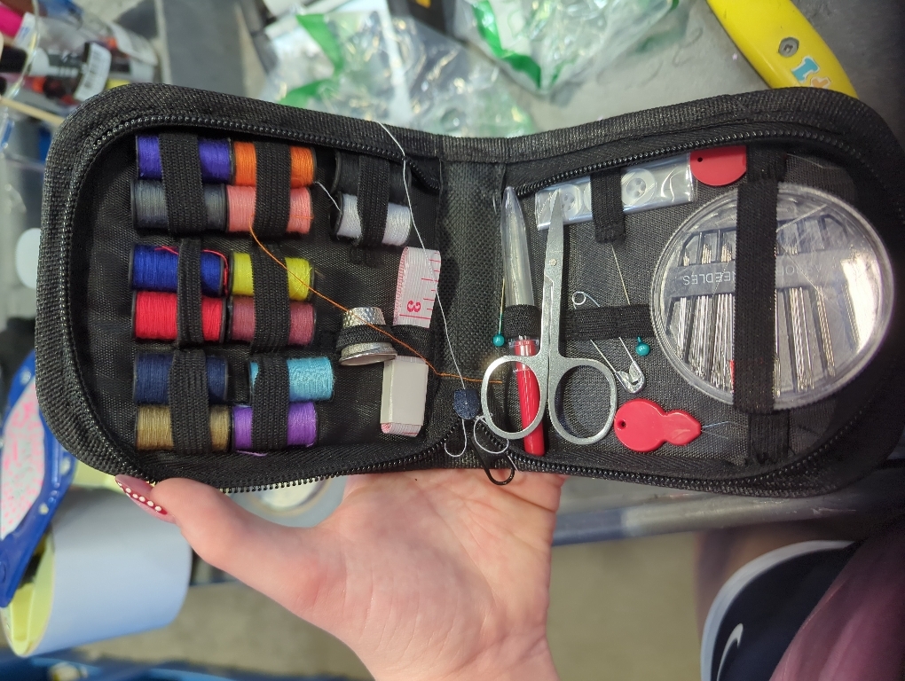 Mini Sewing Kit Complete Travel Supplies Set with Scissors Thread Needles Tape Measure