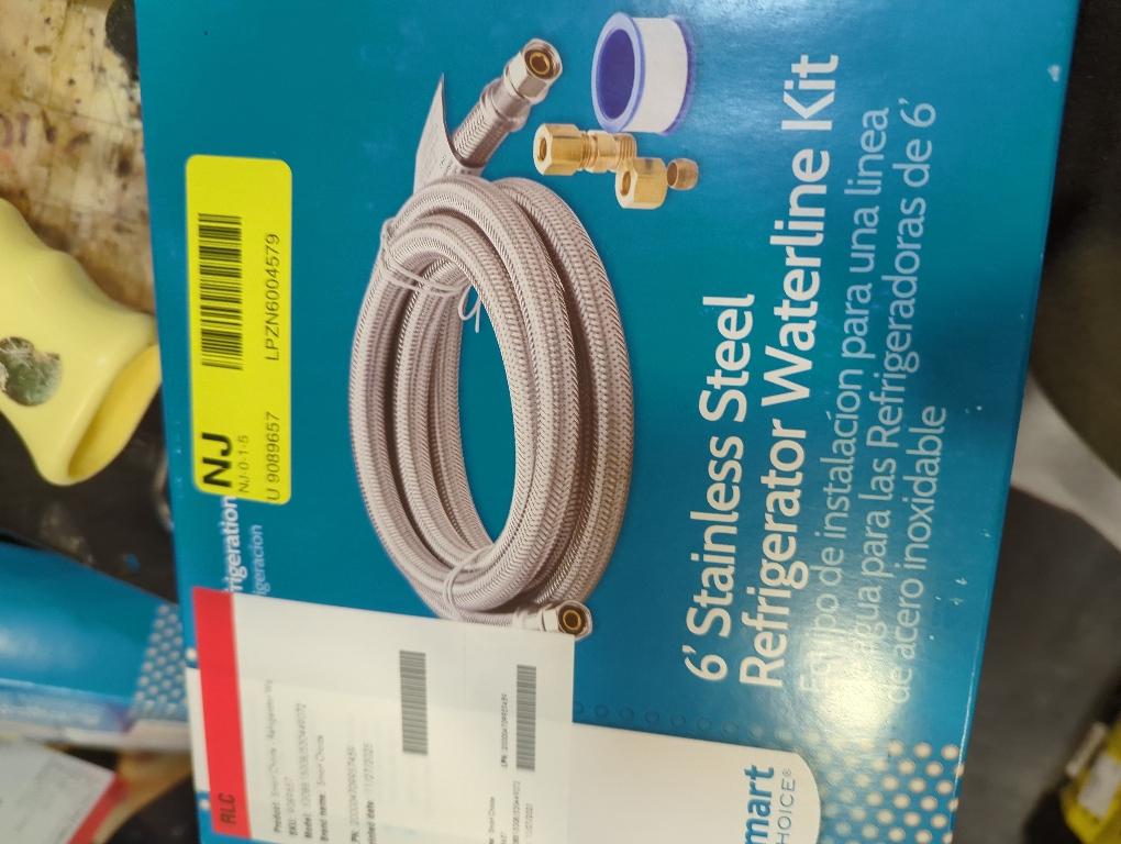 Smart Choice - Stainless-Steel Refrigerator Waterline Kit Required for Hook-Up - Silver