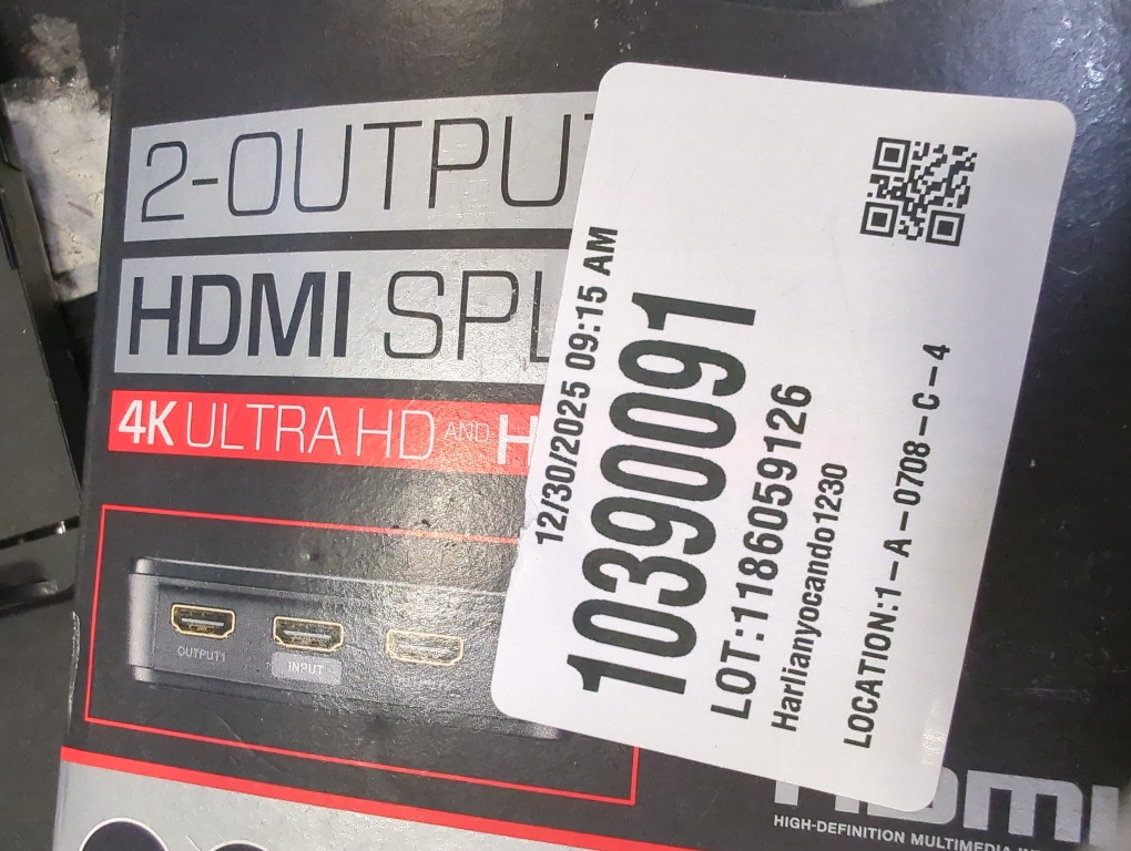 Rocketfish 2-Output HDMI Splitter with 4K at 60Hz and HDR Pass-Through - Dual HDMI Splitter with Easy Setup - HDMI Splitter Output Supports 2 HDMI Displays - Splitter with 4k & HDR Compatibility