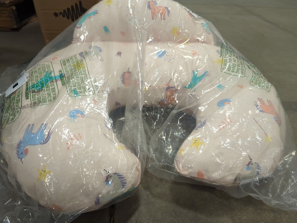 Nursing Pillow, Breastfeeding Pillows, with Removable Pillow Cover, Ergonomic Nursing Essentials for Bottle Feeding, Machine Washable, Pink