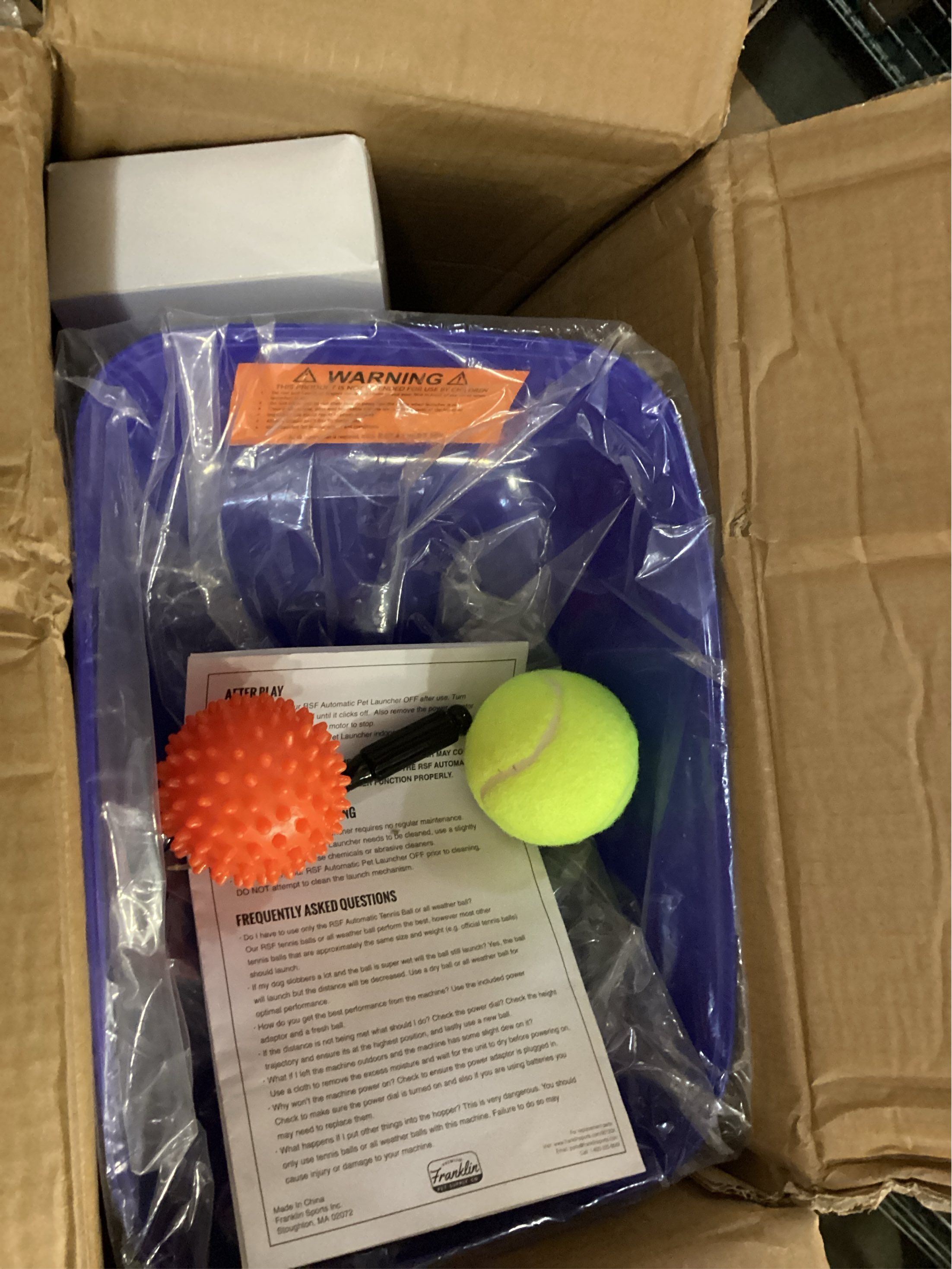 Franklin Sports Pet Ready Set Fetch Automatic Tennis Ball Launcher Dog Toy