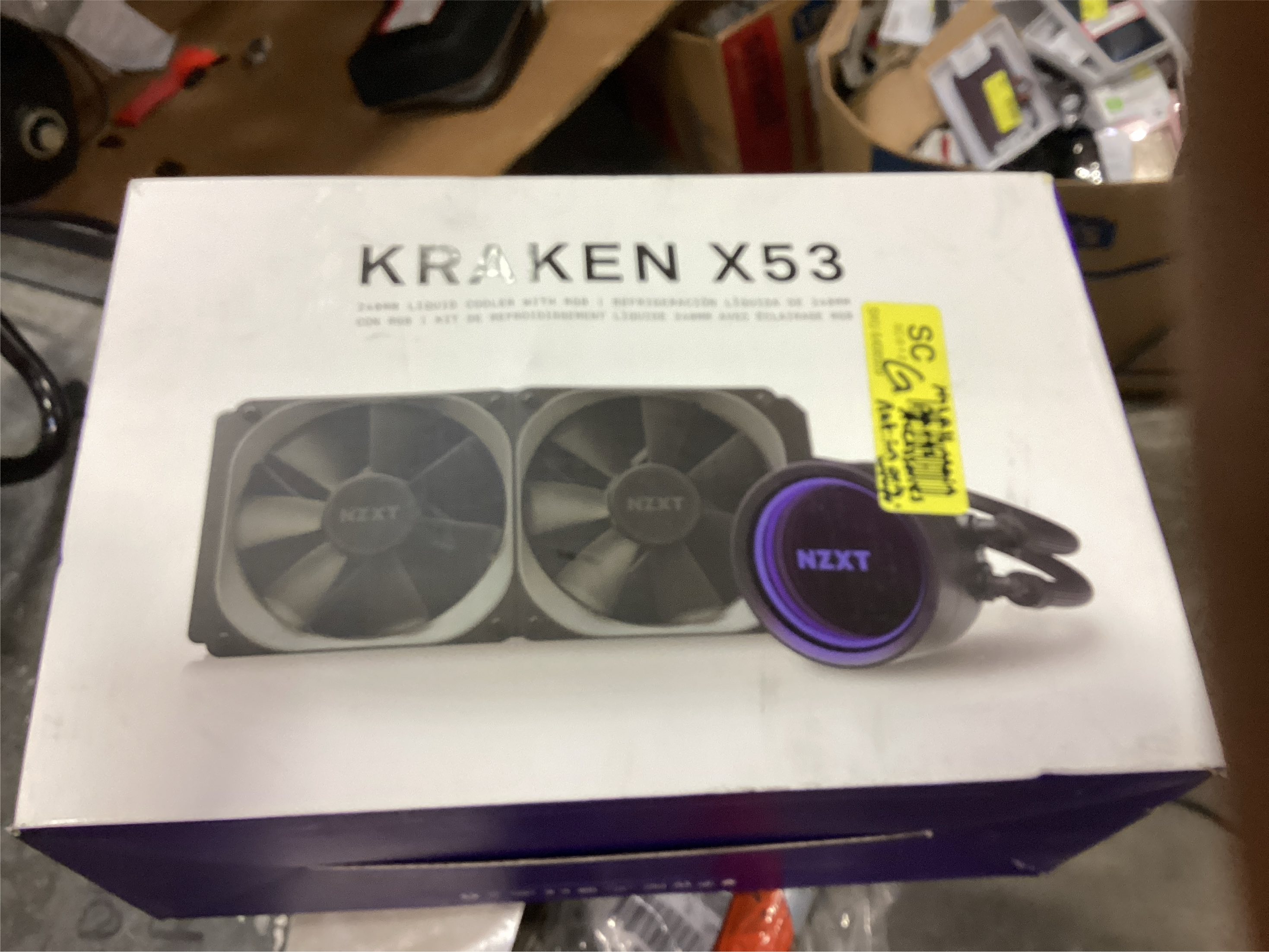 NZXT Kraken X53 240mm AIO RGB CPU Liquid Cooler - Rotating Infinity Mirror Design RL-KRX53-01