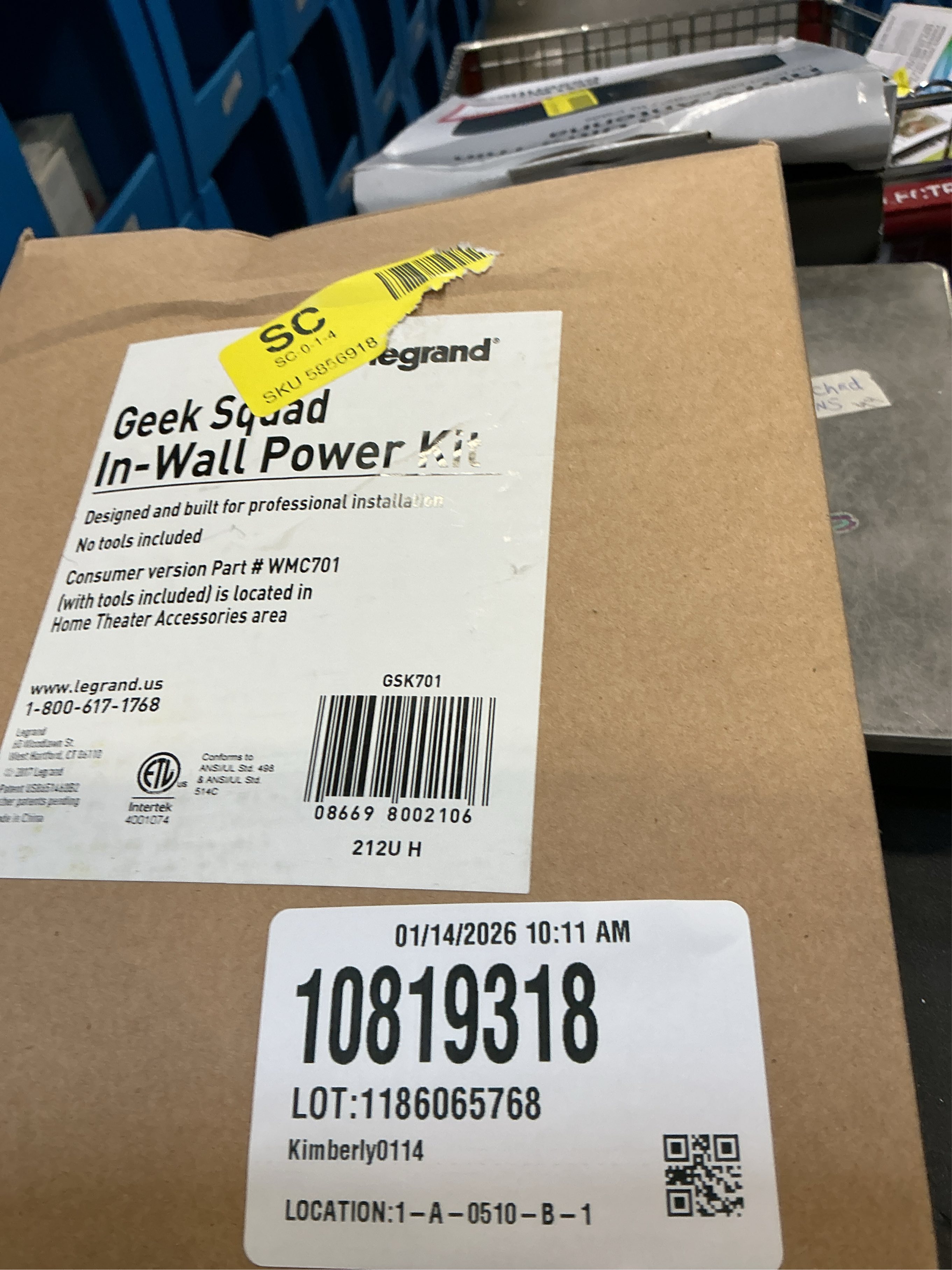 Legrand Geek Squad in Wall Power Kit - White GSK701